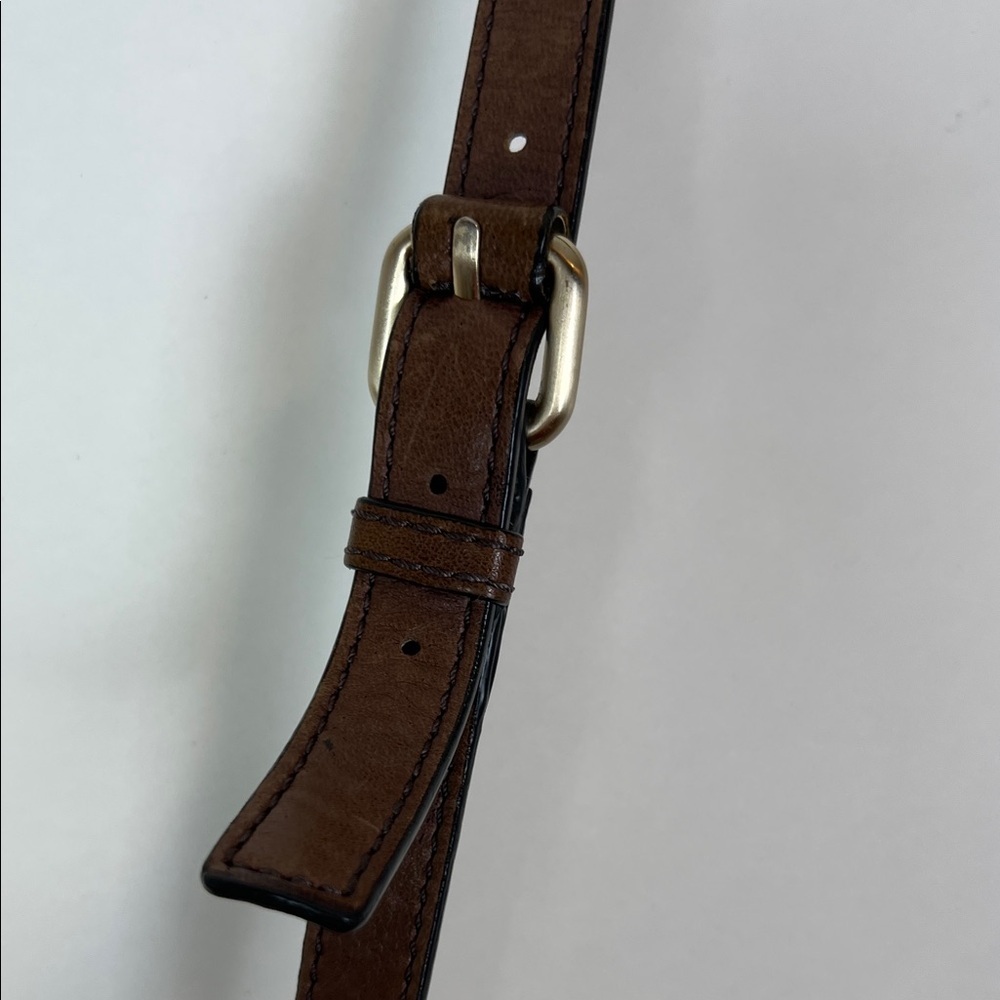 Schuler & Sons Brown Leather Crossbody Bag Vintage Anthropologie - Picture 4 of 11